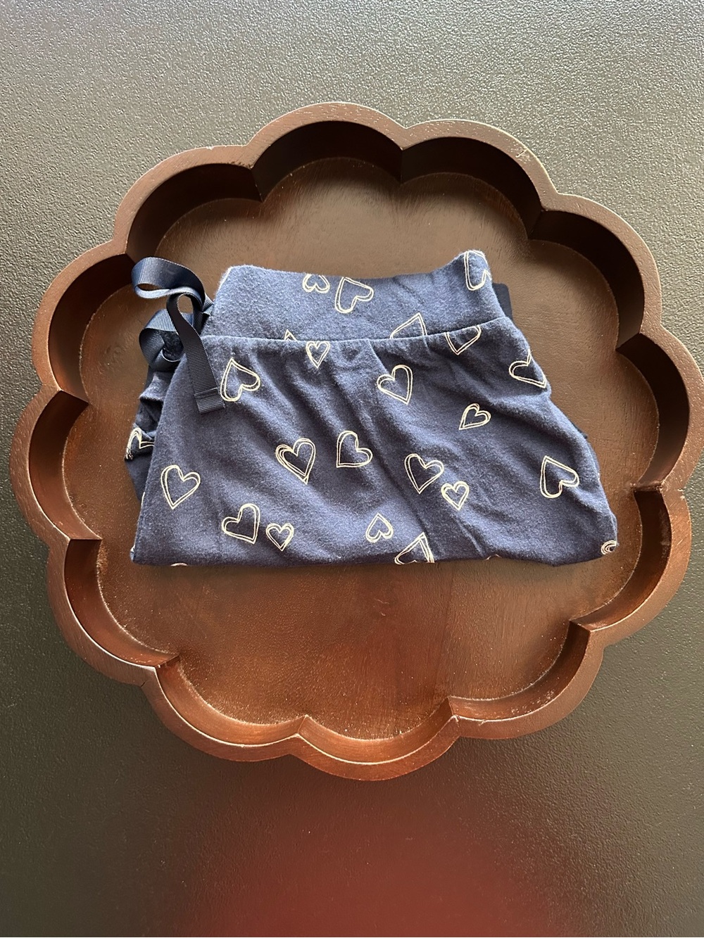Women's Love By Gap Navy Blue Heart-Print Pajama Shorts Size M